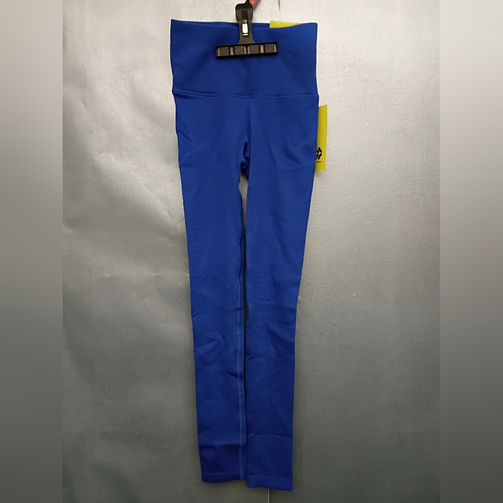 Blue High-Waisted Leggings